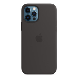 Чохол-накладка (силіконовий) для iPhone 12/12 Pro Silicone Case with MagSafe High Copy Black