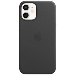 Чохол-накладка (шкіряний) Apple iPhone 12/12 Pro Leather Case with MagSafe Black (MHKG3)