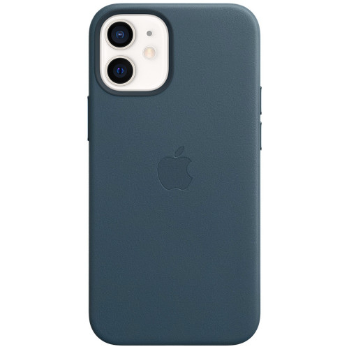 Чохол-накладка (шкіряний) Apple iPhone 12/12 Pro Leather Case with MagSafe Baltic Blue (MHKE3)