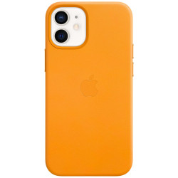 Чохол-накладка (шкіряний) Apple iPhone 12/12 Pro Leather Case with MagSafe California Poppy (MHKC3)
