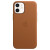Чехол-накладка (кожаный) Apple iPhone 12 mini Leather Case with MagSafe Saddle Brown (MHK93)