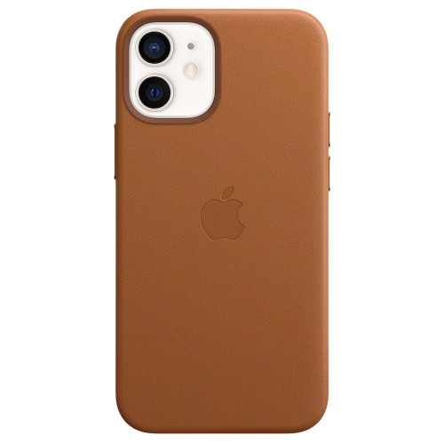 Чехол-накладка (кожаный) Apple iPhone 12 mini Leather Case with MagSafe Saddle Brown (MHK93)