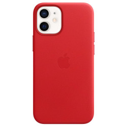Чохол-накладка (шкіряний) Apple iPhone 12 mini Leather Case with MagSafe (PRODUCT)RED (MHK73)