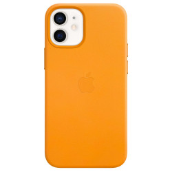 Чохол-накладка (шкіряний) Apple iPhone 12 mini Leather Case with MagSafe California Poppy (MHK63)