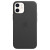 Чехол-накладка (кожаный) Apple iPhone 12 mini Leather Case with MagSafe Black (MHKA3)