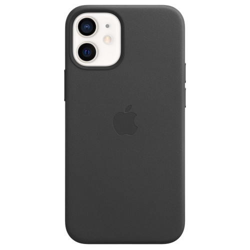 Чехол-накладка (кожаный) Apple iPhone 12 mini Leather Case with MagSafe Black (MHKA3)