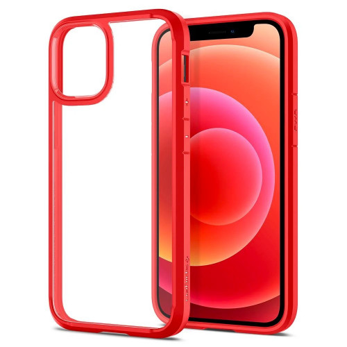 Чехол-накладка (силиконовый) Apple iPhone 12 mini Spigen Ultra Hybrid Red (ACS01747)