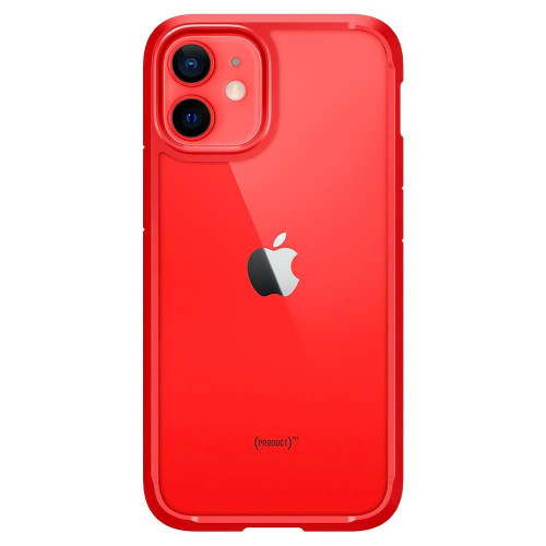 Чехол-накладка (силиконовый) Apple iPhone 12 mini Spigen Ultra Hybrid Red (ACS01747)