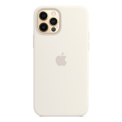 Чохол-накладка (силіконовий) для iPhone 12/12 Pro Silicone Case with MagSafe High Copy White