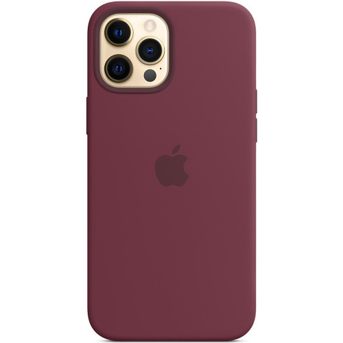 Чохол-накладка (силіконовий) для iPhone 12 Pro Max Silicone Case with MagSafe High Copy Plum