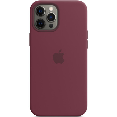 Чохол-накладка (силіконовий) для iPhone 12 Pro Max Silicone Case with MagSafe High Copy Plum