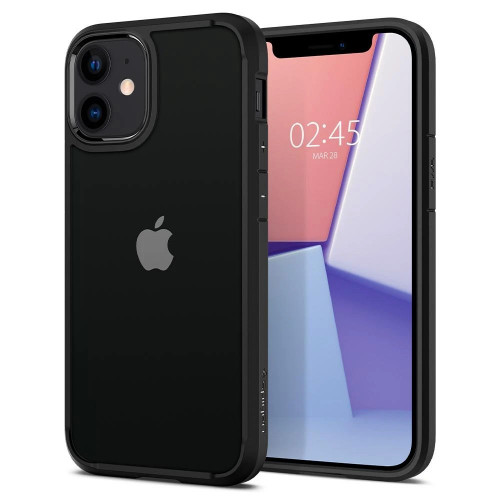 Чехол-накладка (силиконовый) Apple iPhone 12 mini Spigen Ultra Hybrid Matte Black (ACS01746)