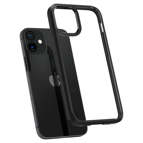 Чехол-накладка (силиконовый) Apple iPhone 12 mini Spigen Ultra Hybrid Matte Black (ACS01746)