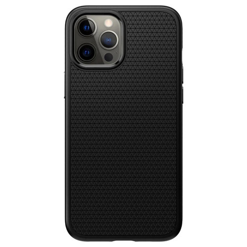 Чехол-накладка (силиконовый) Apple iPhone 12/12 Pro Spigen Liquid Air Matte Black (ACS01701)