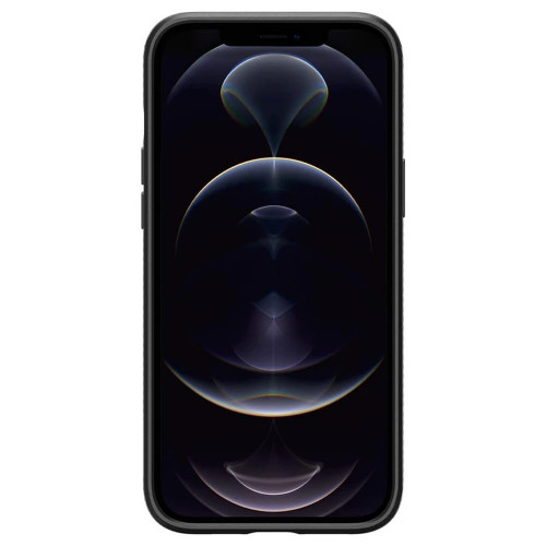 Чехол-накладка (силиконовый) Apple iPhone 12/12 Pro Spigen Liquid Air Matte Black (ACS01701)