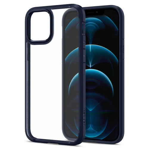 Чехол-накладка (силиконовый) Apple iPhone 12/12 Pro Spigen Ultra Hybrid Navy Blue (ACS02251)