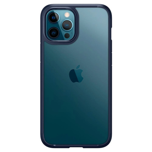 Чехол-накладка (силиконовый) Apple iPhone 12/12 Pro Spigen Ultra Hybrid Navy Blue (ACS02251)