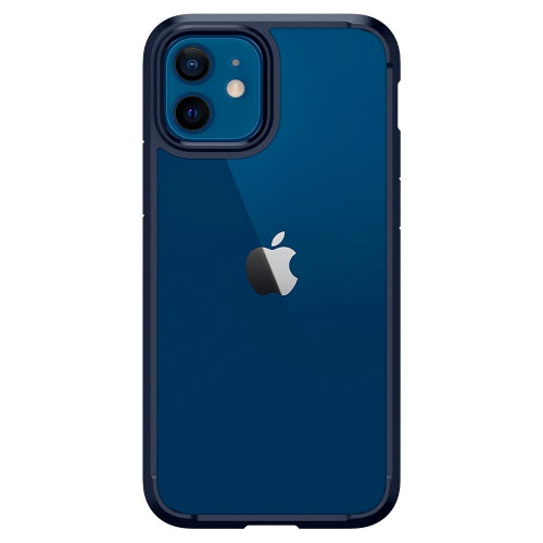 Чехол-накладка (силиконовый) Apple iPhone 12/12 Pro Spigen Ultra Hybrid Navy Blue (ACS02251)