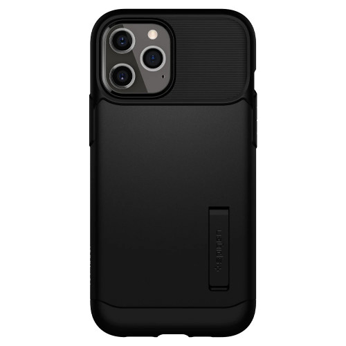 Чохол-накладка (силіконовий) Apple iPhone 12 Pro Max Spigen Slim Armor Black (ACS01479)