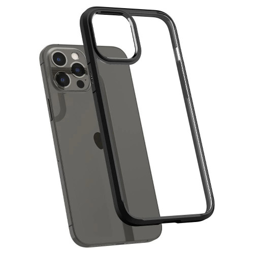 Чехол-накладка (силиконовый) Apple iPhone 12 Pro Max Spigen Ultra Hybrid Matte Black (ACS01619)