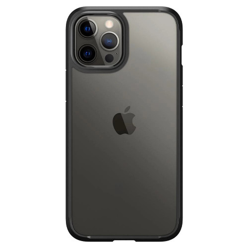 Чехол-накладка (силиконовый) Apple iPhone 12 Pro Max Spigen Ultra Hybrid Matte Black (ACS01619)