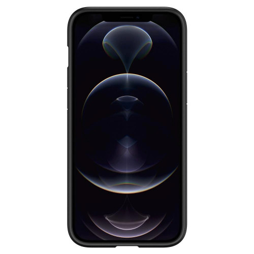 Чехол-накладка (силиконовый) Apple iPhone 12 Pro Max Spigen Ultra Hybrid Matte Black (ACS01619)