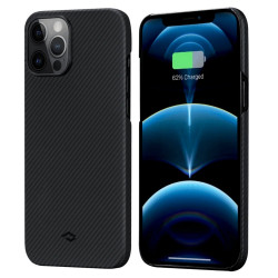 Чохол-накладка (карбоновий) Apple iPhone 12 Pro Pitaka Air Case Black/Grey (KI1201PA)