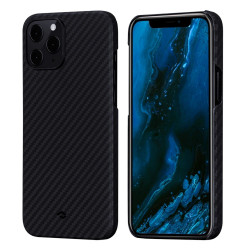 Чохол-накладка (карбоновий) Apple iPhone 12 Pro Pitaka MagEZ Case Twill Black/Grey (KI1201P)