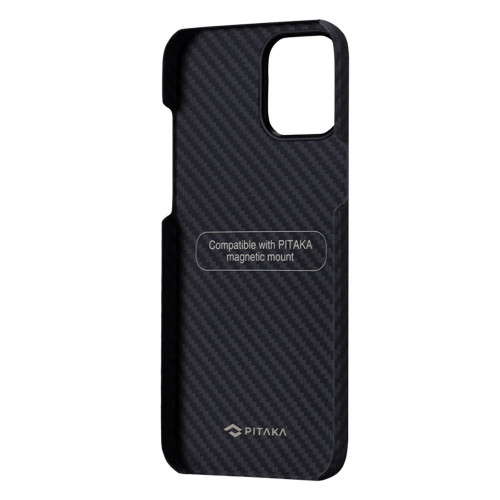 Чехол-накладка (карбоновый) Apple iPhone 12 Pro Pitaka MagEZ Case Twill Black/Grey (KI1201P)