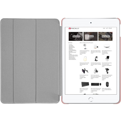Чехол-книжка (полиуретановый) Apple iPad 10.2" 2019/2020 Macally Smart Folio Rose Gold (BSTAND7-RS)