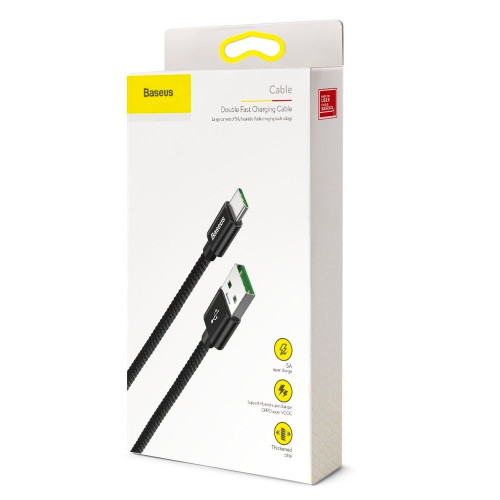Baseus Double Fast Charging Type-C 1m Black (CATKC-A01)