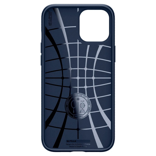 Чехол-накладка (силиконовый) Apple iPhone 12 Pro Max Spigen Liquid Air Navy Blue (ACS02247)