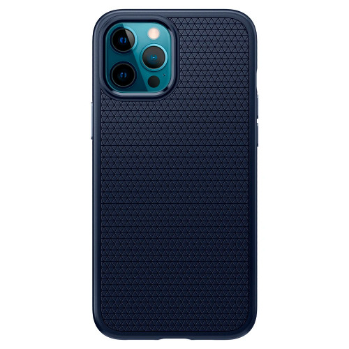 Чехол-накладка (силиконовый) Apple iPhone 12 Pro Max Spigen Liquid Air Navy Blue (ACS02247)