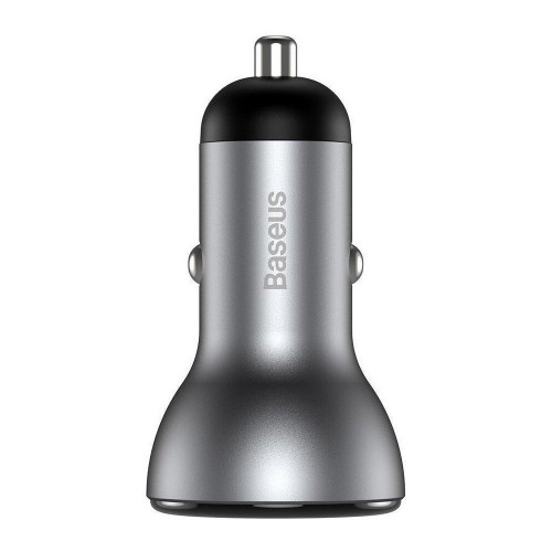 Baseus Digital Display PPS Dual Quick Charger Car Charger 45W Silver (CCBX-C0S)