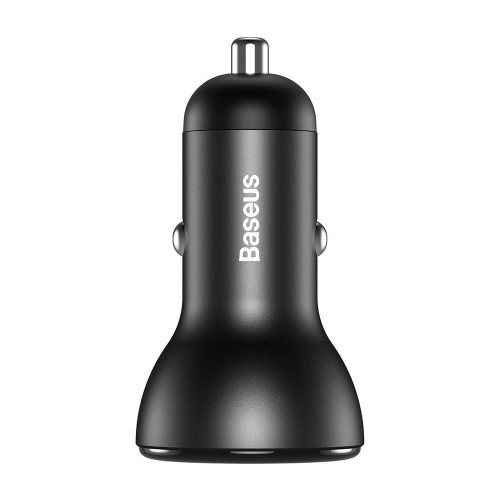Baseus Digital Display PPS Dual Quick Charger Car Charger 45W Gray (CCBX-C0G)