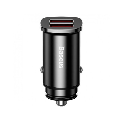 Baseus Square Metal QC 3.0 30W 2USB Black (CCALL-DS01)