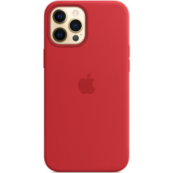 Чохол-накладка (силіконовий) для iPhone 12 Pro Max Silicone Case with MagSafe High Copy RED