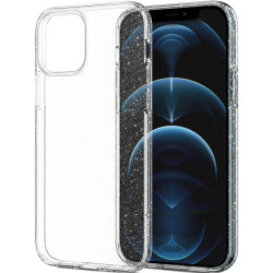 Чохол-накладка (силіконовий) Apple iPhone 12/12 Pro Spigen Liquid Crystal Glitter Crystal Quartz (ACS01698)