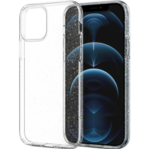 Чехол-накладка (силиконовый) Apple iPhone 12/12 Pro Spigen Liquid Crystal Glitter Crystal Quartz (ACS01698)