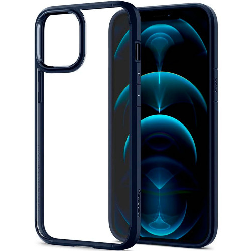 Чехол-накладка (силиконовый) Apple iPhone 12 Pro Max Spigen Ultra Hybrid Navy Blue (ACS02248)