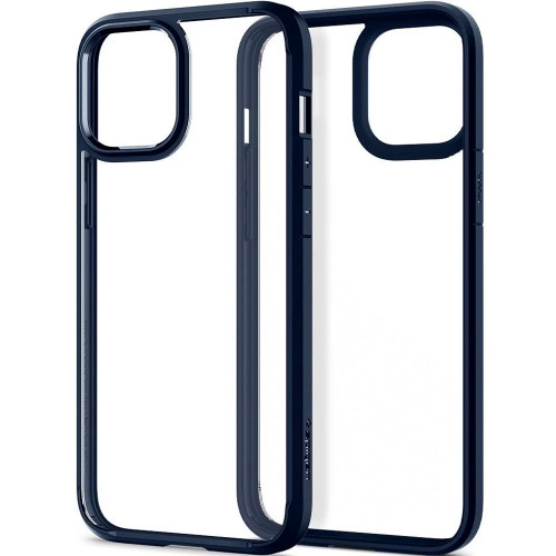 Чехол-накладка (силиконовый) Apple iPhone 12 Pro Max Spigen Ultra Hybrid Navy Blue (ACS02248)