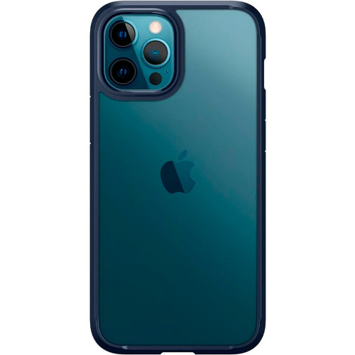 Чехол-накладка (силиконовый) Apple iPhone 12 Pro Max Spigen Ultra Hybrid Navy Blue (ACS02248)