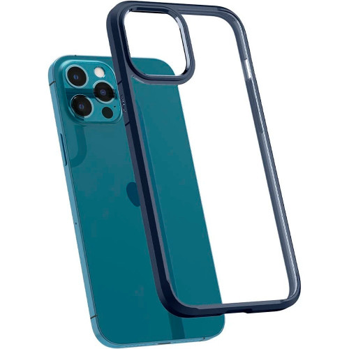 Чехол-накладка (силиконовый) Apple iPhone 12 Pro Max Spigen Ultra Hybrid Navy Blue (ACS02248)