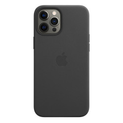 Чохол-накладка (шкіряний) для iPhone 12 Pro Max Leather Case with MagSafe High Copy Black