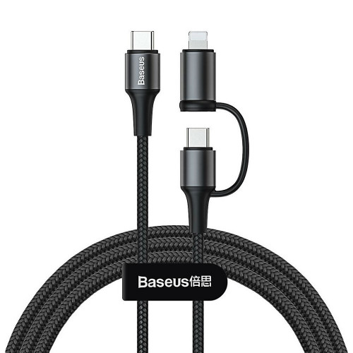 Baseus Yiven Cable 2 in 1 Type-C/Type-C + Lightning Black (CATLYW-01)