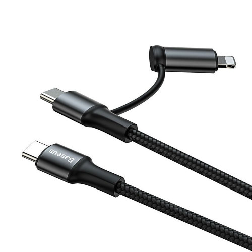 Baseus Yiven Cable 2 in 1 Type-C/Type-C + Lightning Black (CATLYW-01)