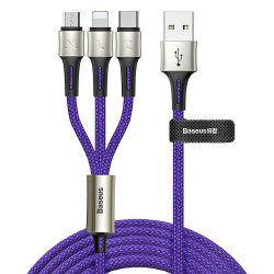 Baseus Caring Touch 3-in-1 1.2m Blue (CAMLT-GH03)