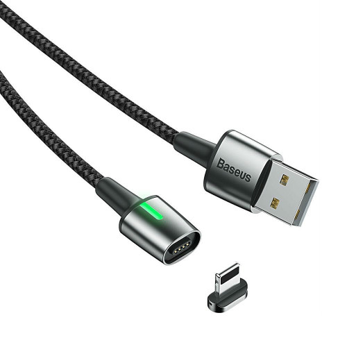 Baseus Zinc Magnetic Lightning 2.4A 1m Black (CALXC-A01)