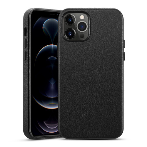 Чехол-накладка (кожаный) Apple iPhone 12/12 Pro ESR Metro Premium Leather Case Black