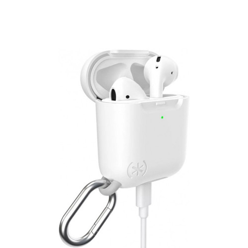 Чехол-накладка (пластиковый) Apple AirPods Speck Presidio Pro White/Marble Grey (SP-132765-8630)